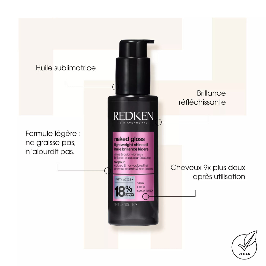 Acidic Color Gloss Naked Gloss - Huiles | Sérums capillaires - Redken