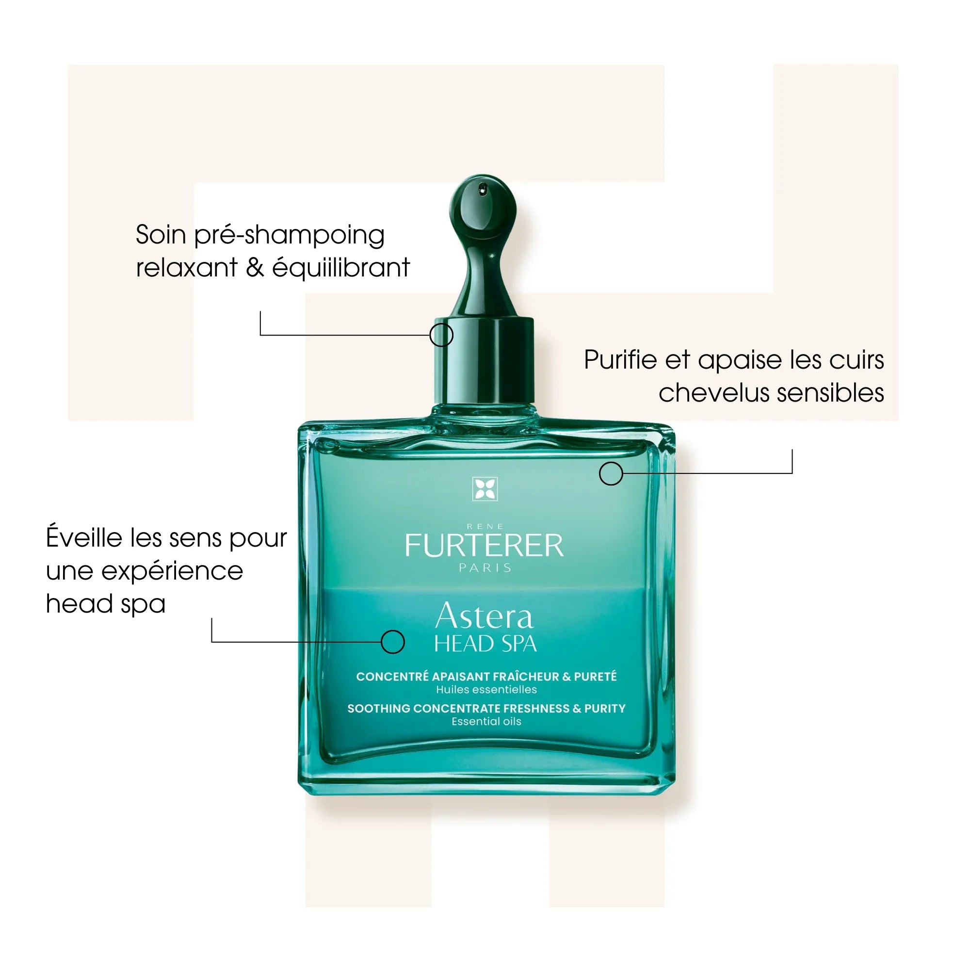 Concentré apaisant fraîcheur & pureté - Astera Head Spa - René Furterer