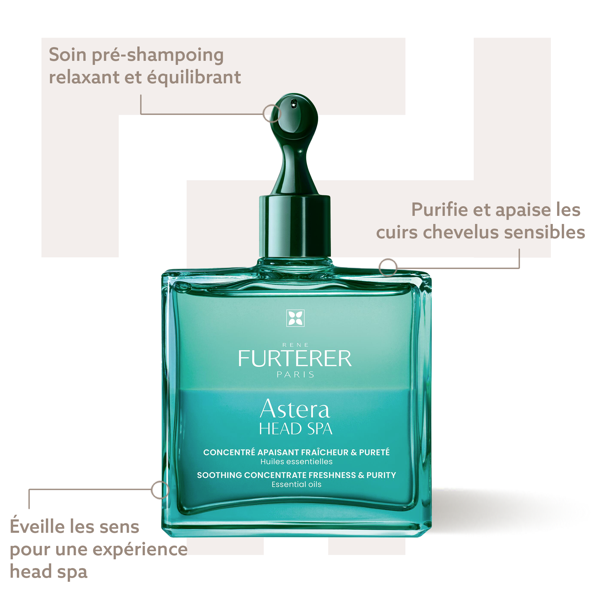 Concentré apaisant fraîcheur &amp; pureté - Astera Head Spa - Sérum cuir chevelu - René Furterer