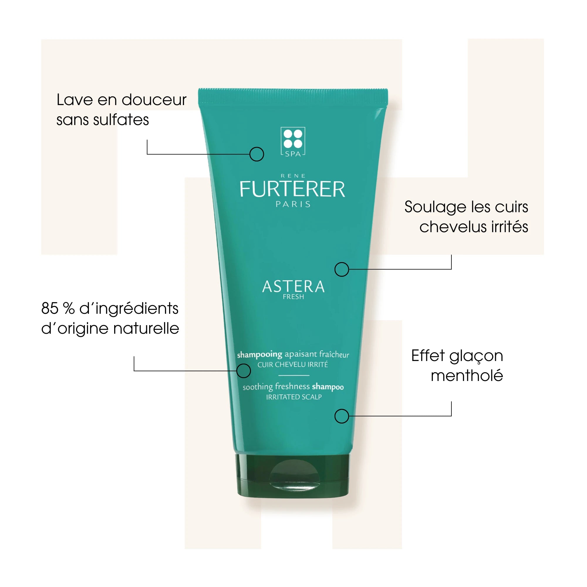 Shampoing Astera Fresh - Shampoing apaisant fraîcheur - René Furterer