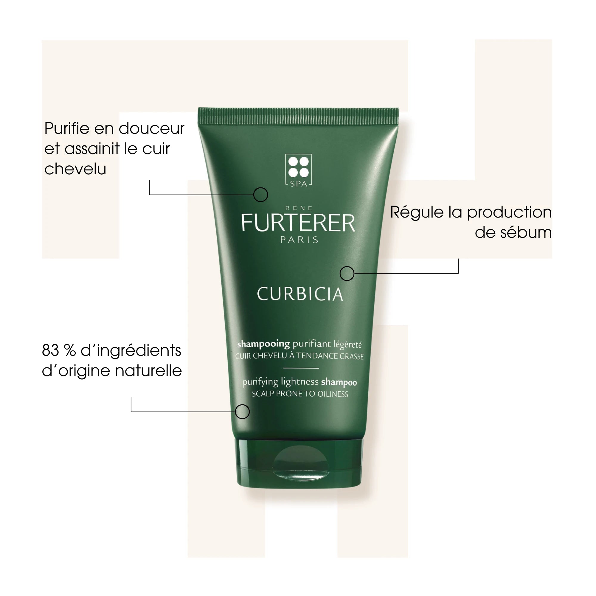 Shampoing Curbicia - Shampoing purifiant légèreté pour cheveux gras - René Furterer