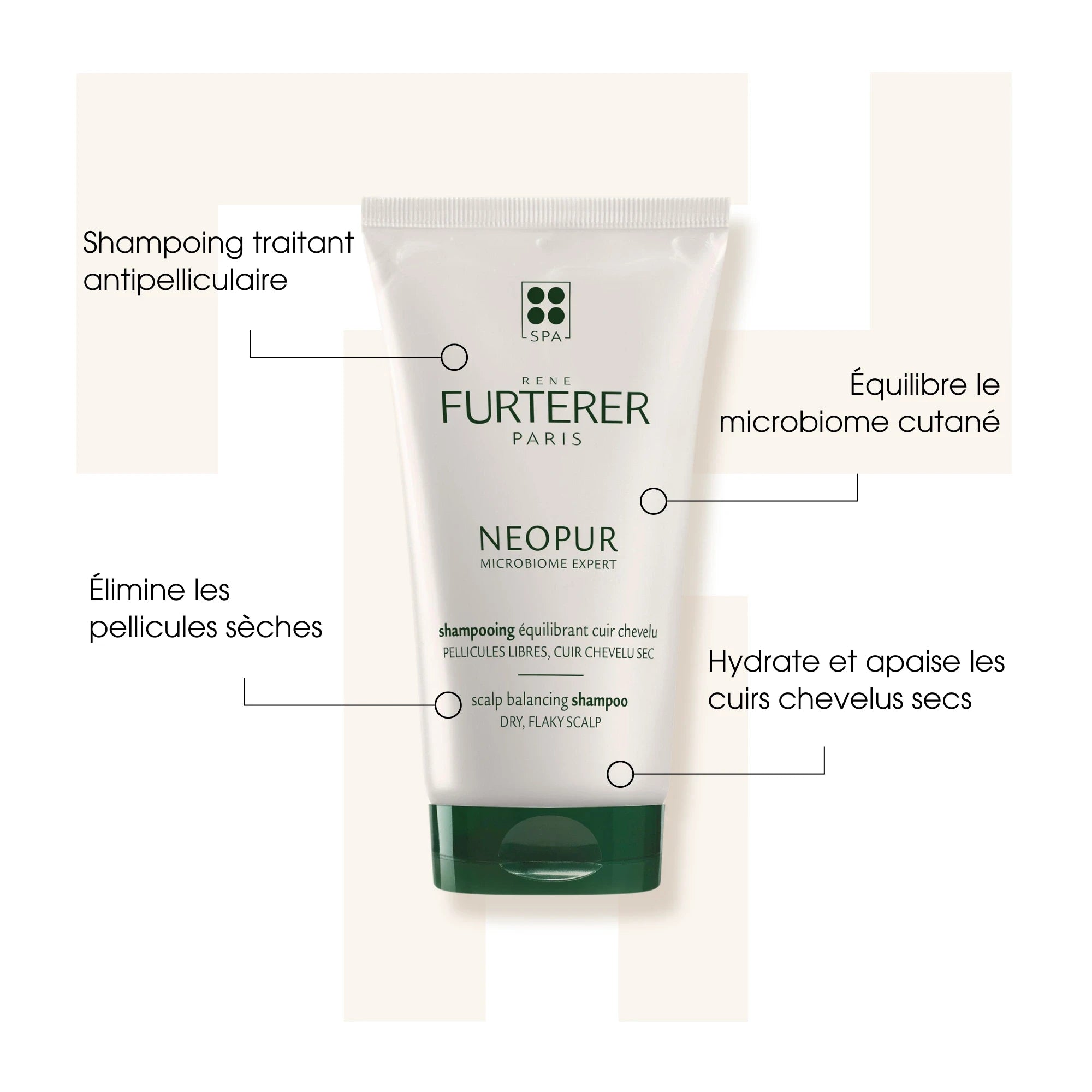 Shampoing Neopur - Shampoing équilibrant contre pellicules sèches - René Furterer