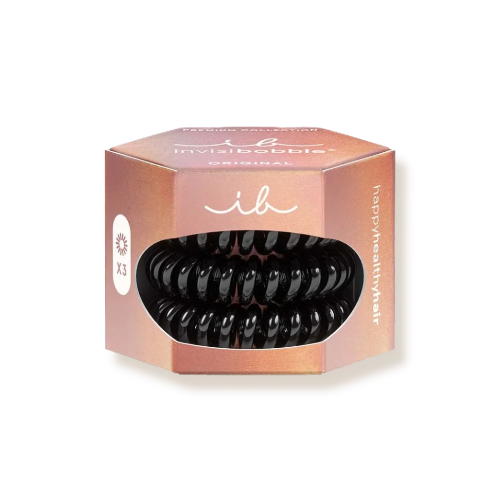 Trio Premium Original - True Black - Invisibobble - Élastiques en spirale