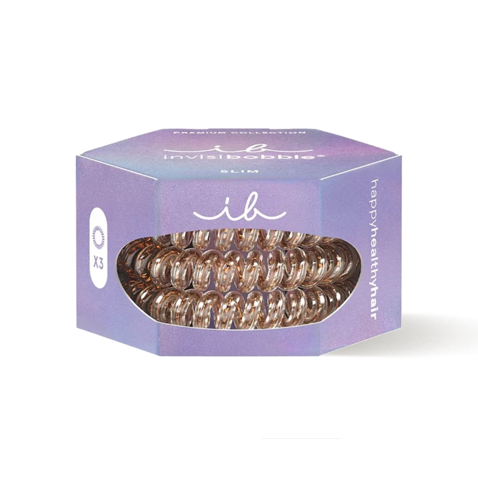 Trio Slim Bronze Me Pretty - Invisibobble - Élastiques en spirale - Accessoires cheveux - Thomas Tuccinardi