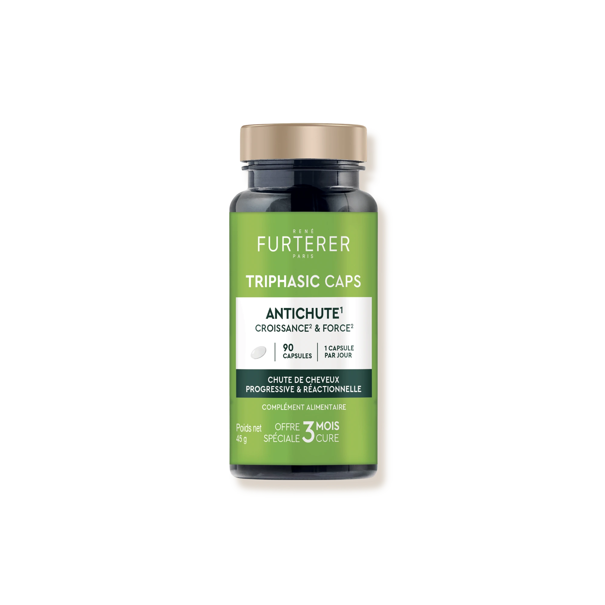 Triphasic Caps Antichute - René Furterer - Compléments alimentaires cheveux