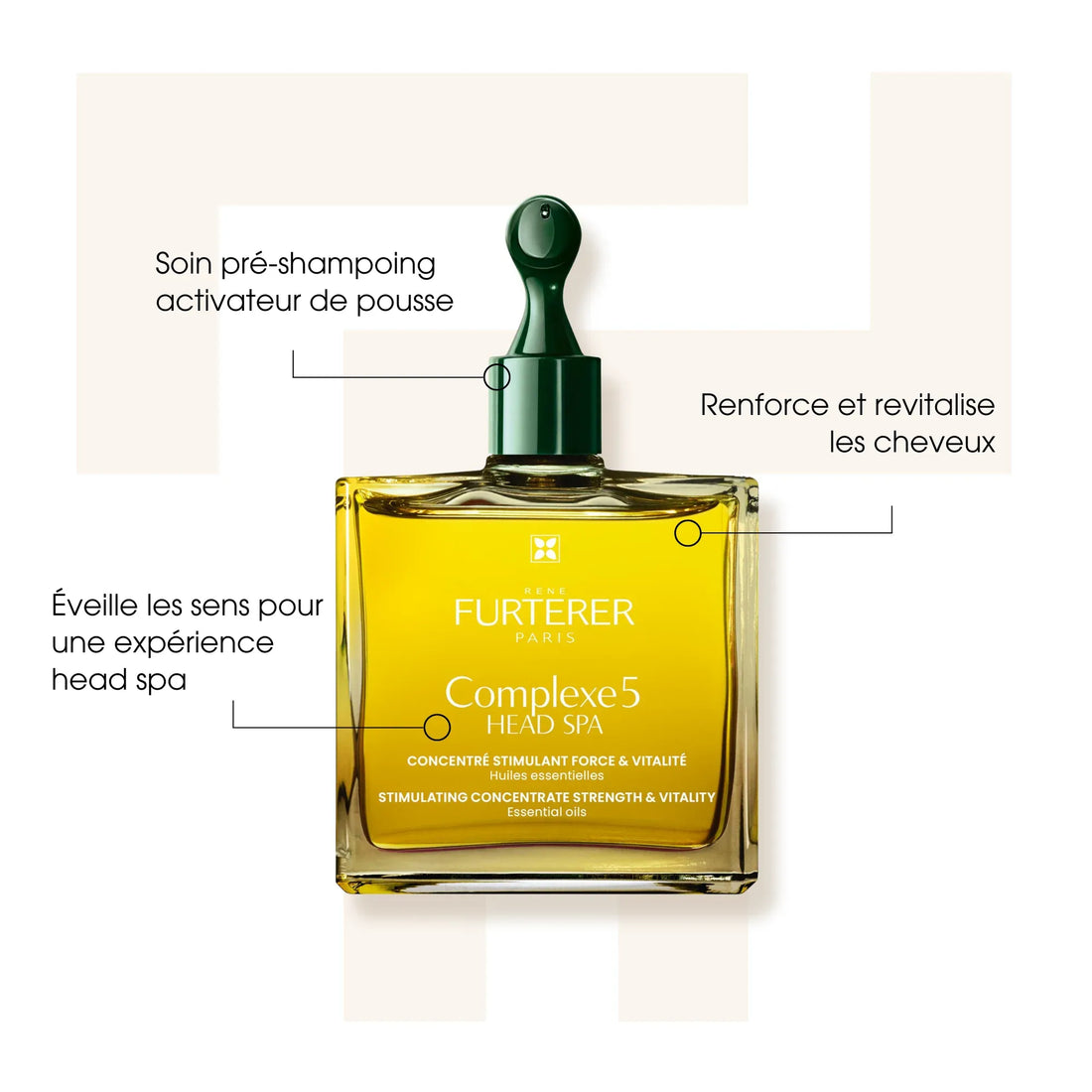 Concentré stimulant force &amp; vitalité - Complexe 5 Head Spa - René Furterer