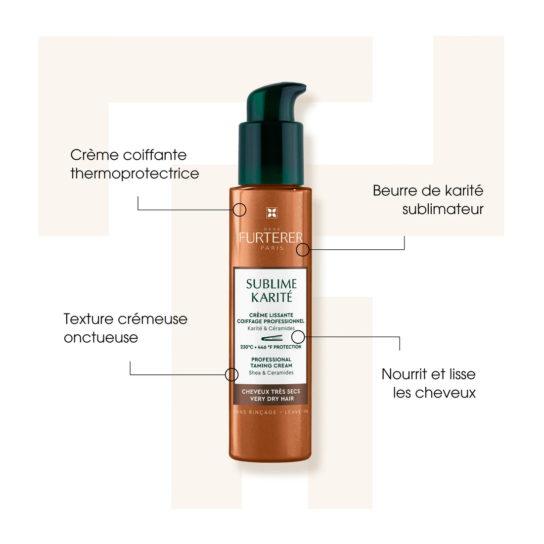 Crème lissante coiffage professionnel - René Furterer - Crèmes | Gelées coiffantes