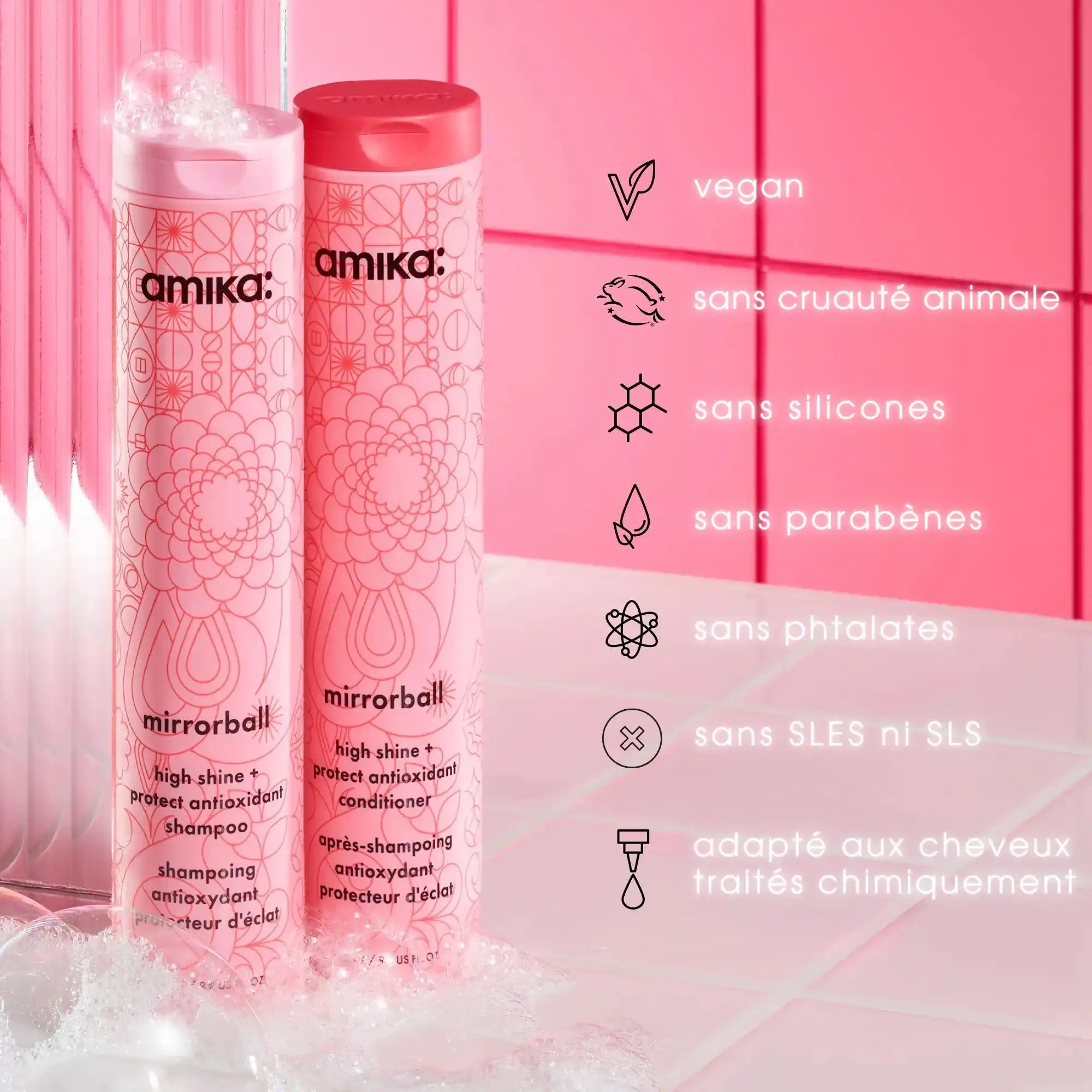 Duo Mirrorball - Amika - Shampoing &amp; conditioner
