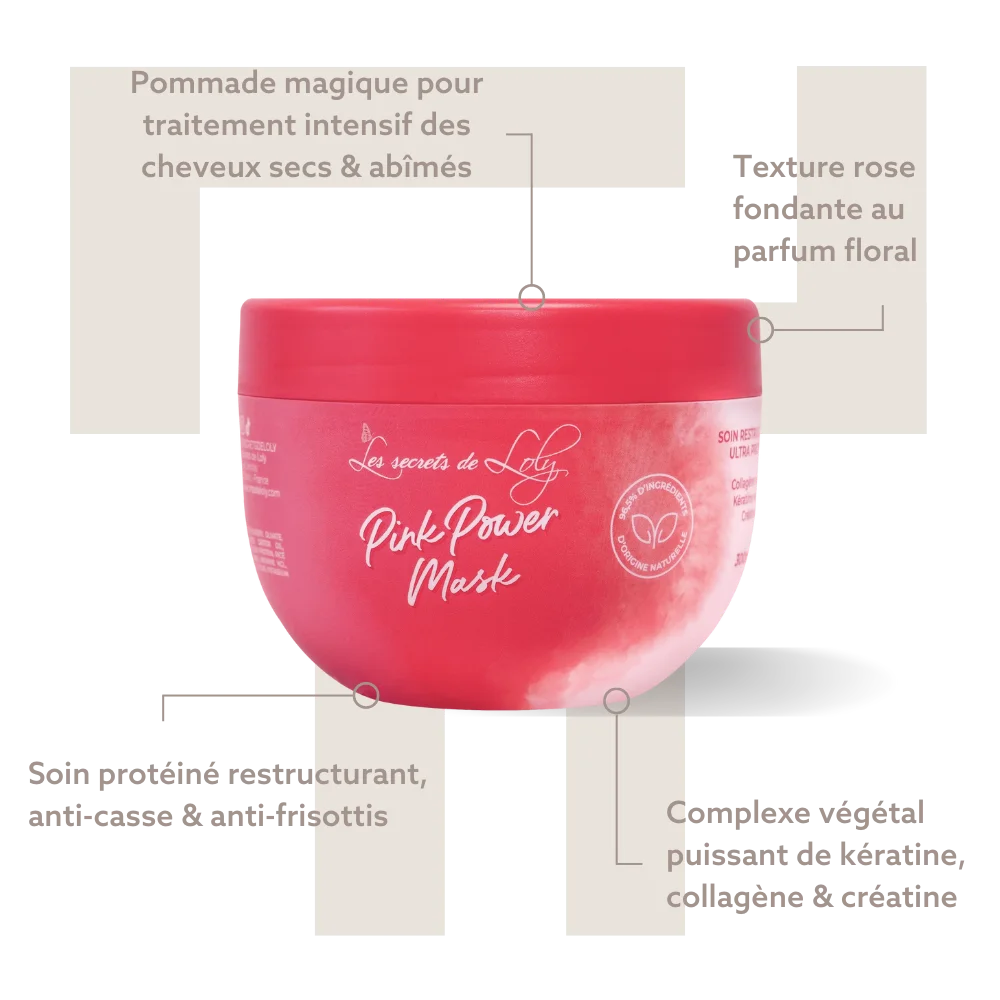 Pink Power Mask - Les Secrets de Loly - Masques cheveux - Tuccinardi