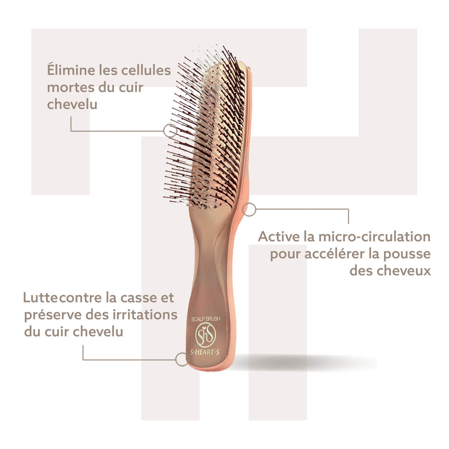 Brosse Repousse Cheveux - Anti Chute De Cheveux