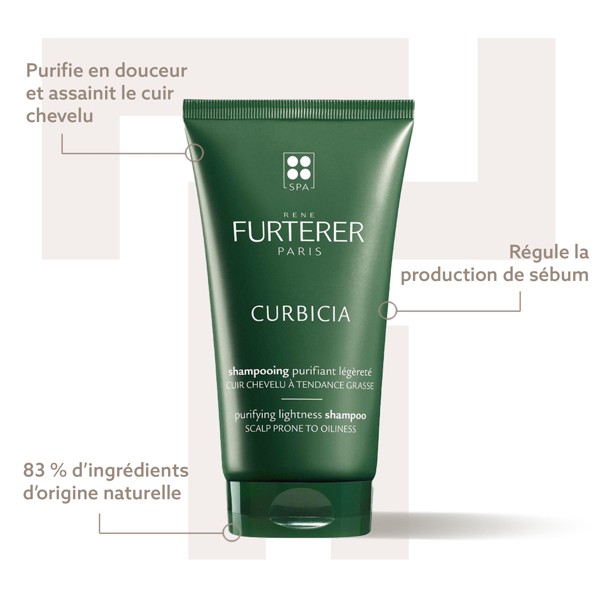 Shampoing Curbicia - Shampoing purifiant légèreté pour cheveux gras - René Furterer