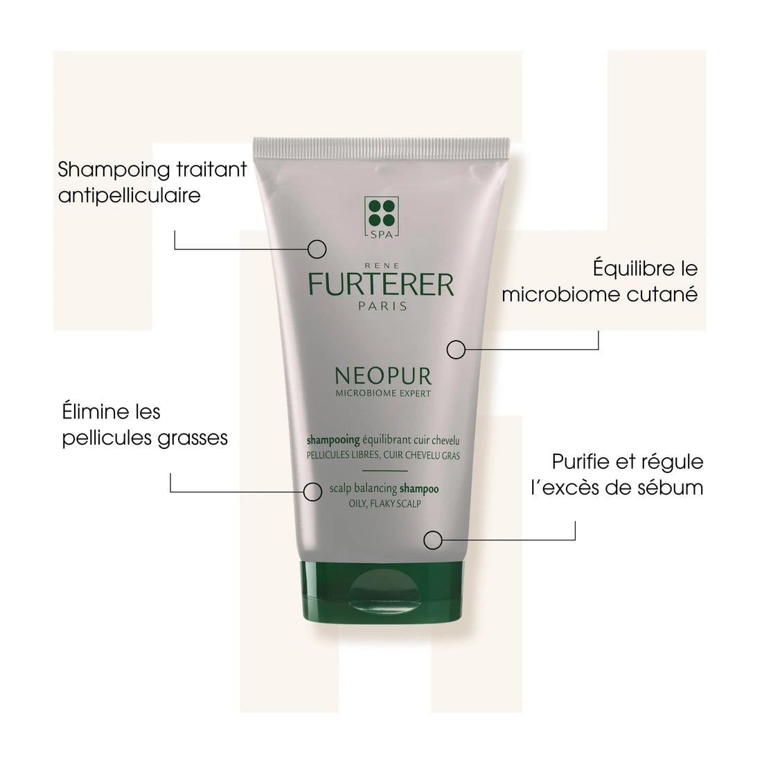 Shampoing Neopur - Shampoing équilibrant contre pellicules grasses - René Furterer