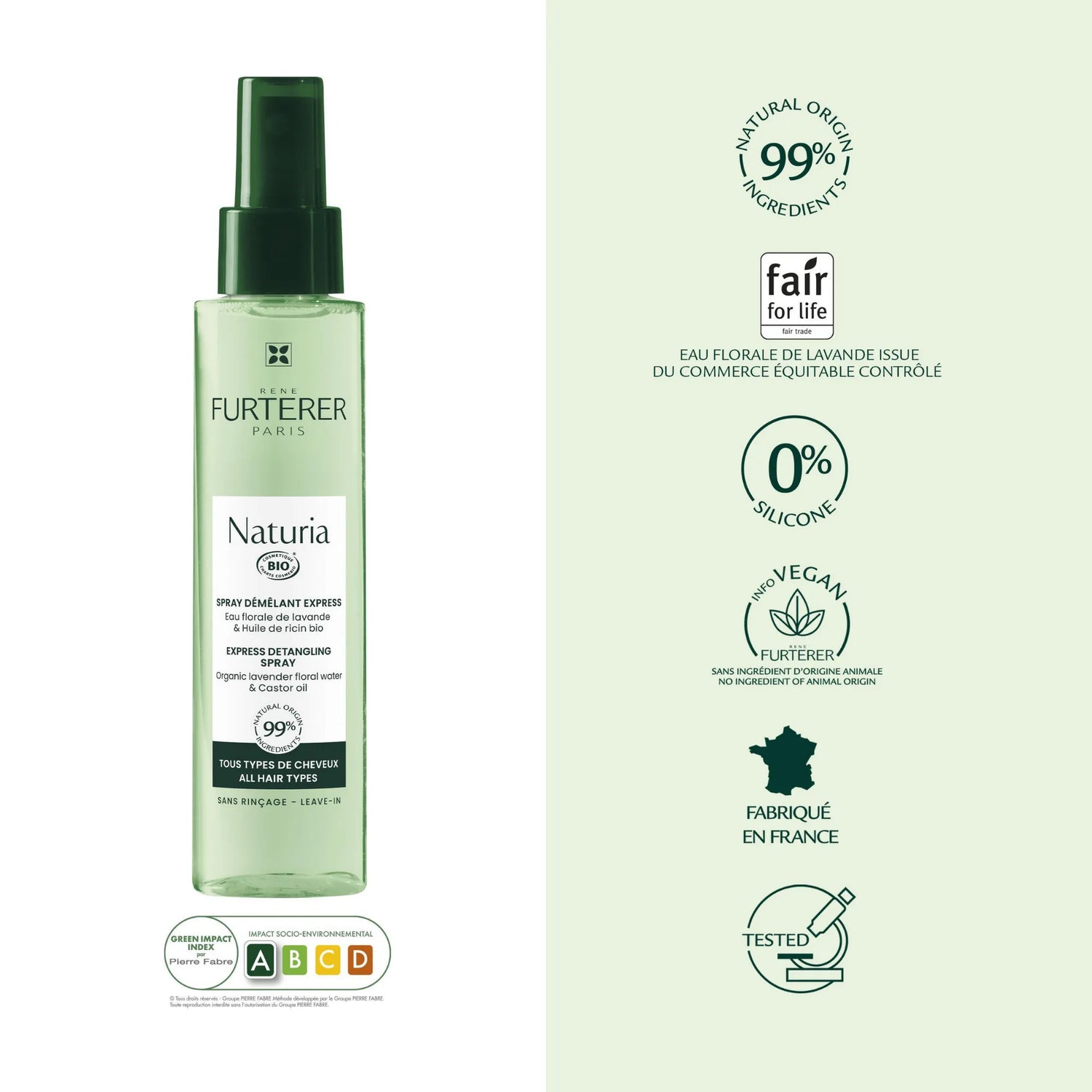 Spray démêlant Express Naturia - René Furterer - Sprays coiffants