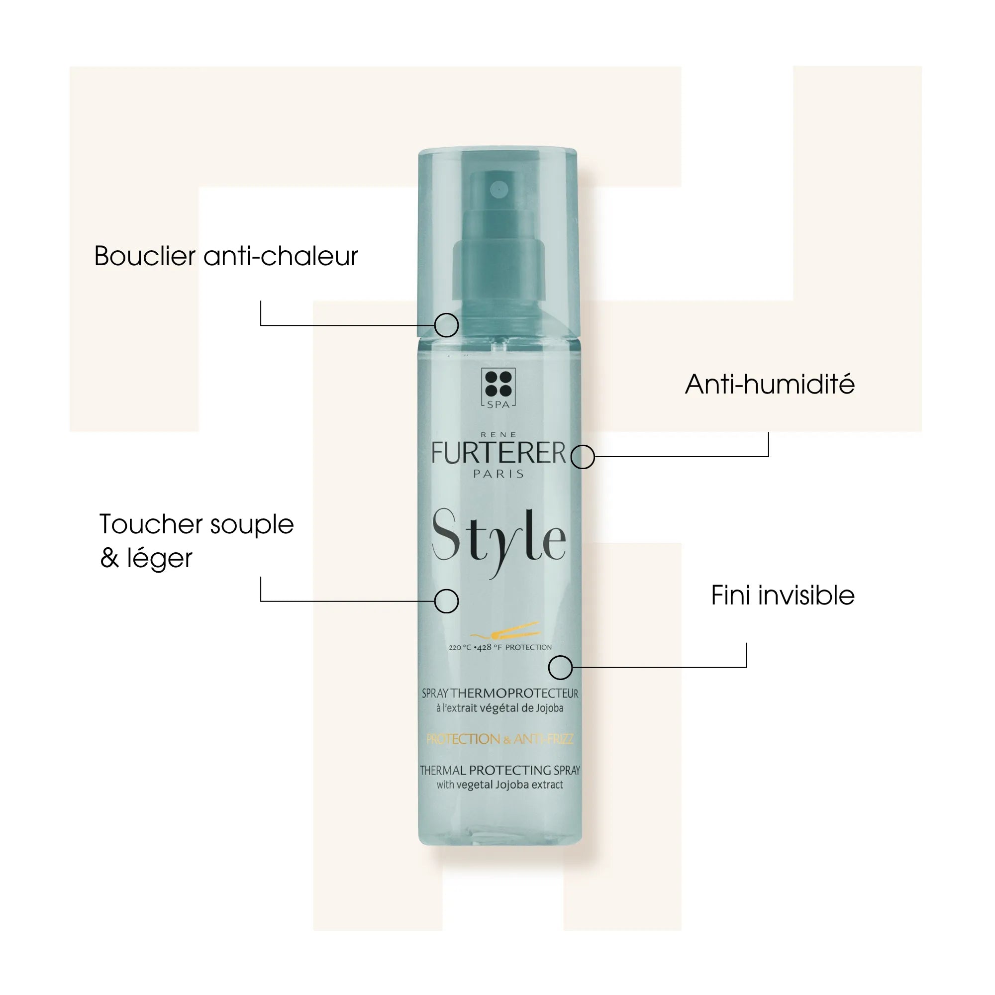 Spray thermoprotecteur - Style - René Furterer - Protecteurs de chaleur