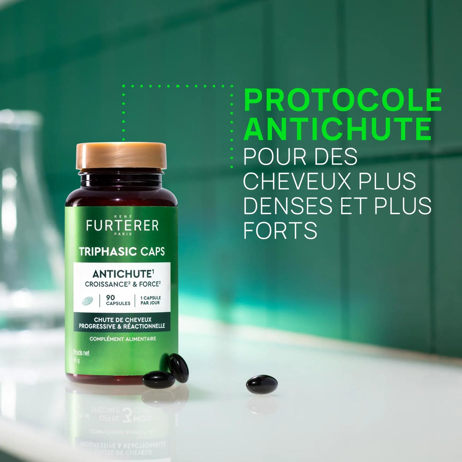 Triphasic Caps Antichute - René Furterer - Compléments alimentaires cheveux