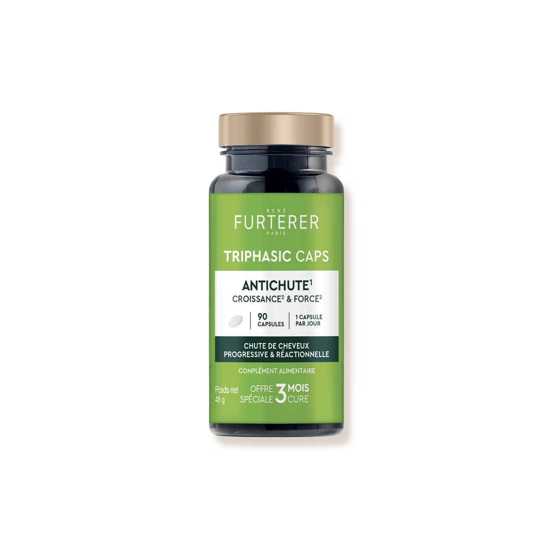Triphasic Caps Antichute - René Furterer - Compléments alimentaires cheveux
