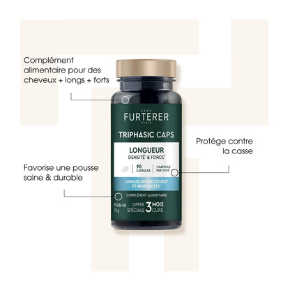 Triphasic Caps Longueur - René Furterer - Compléments alimentaires cheveux