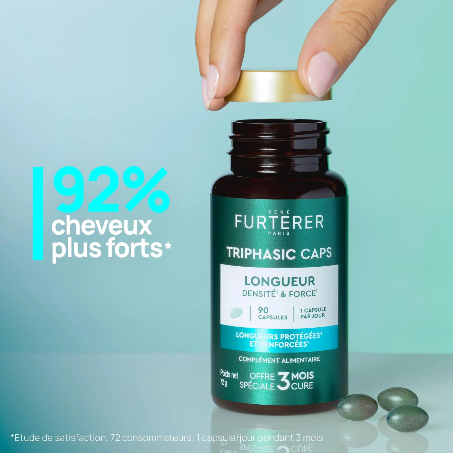 Triphasic Caps Longueur - René Furterer - Compléments alimentaires cheveux