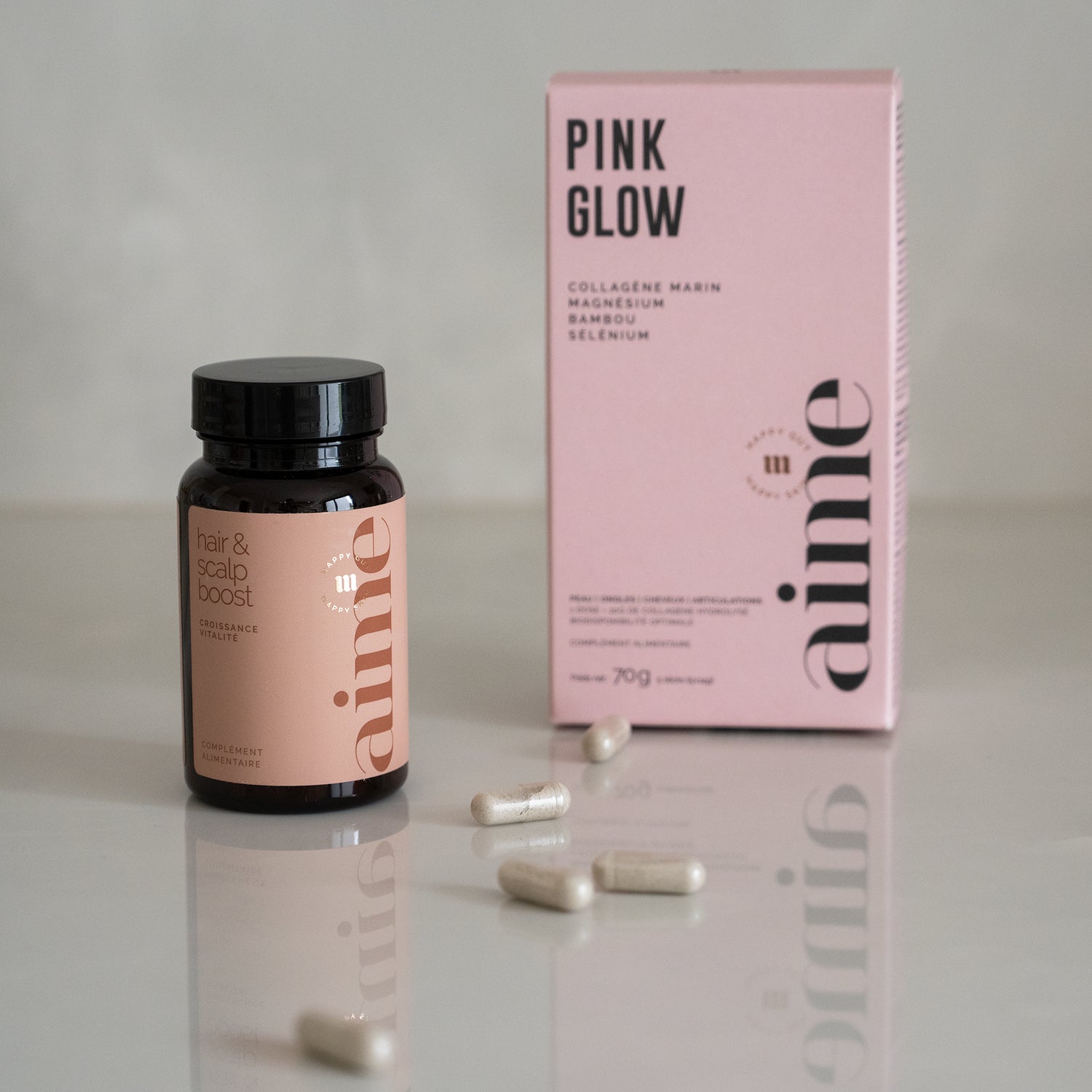 Kit Découverte Aime - Collagène Boost Pink Glow - Compléments alimentaires cheveux - Thomas Tuccinardi